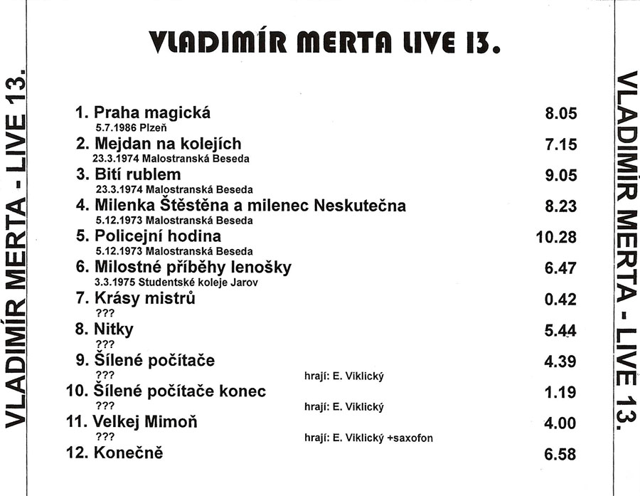 VLADIMÍR MERTA - LIVE 13