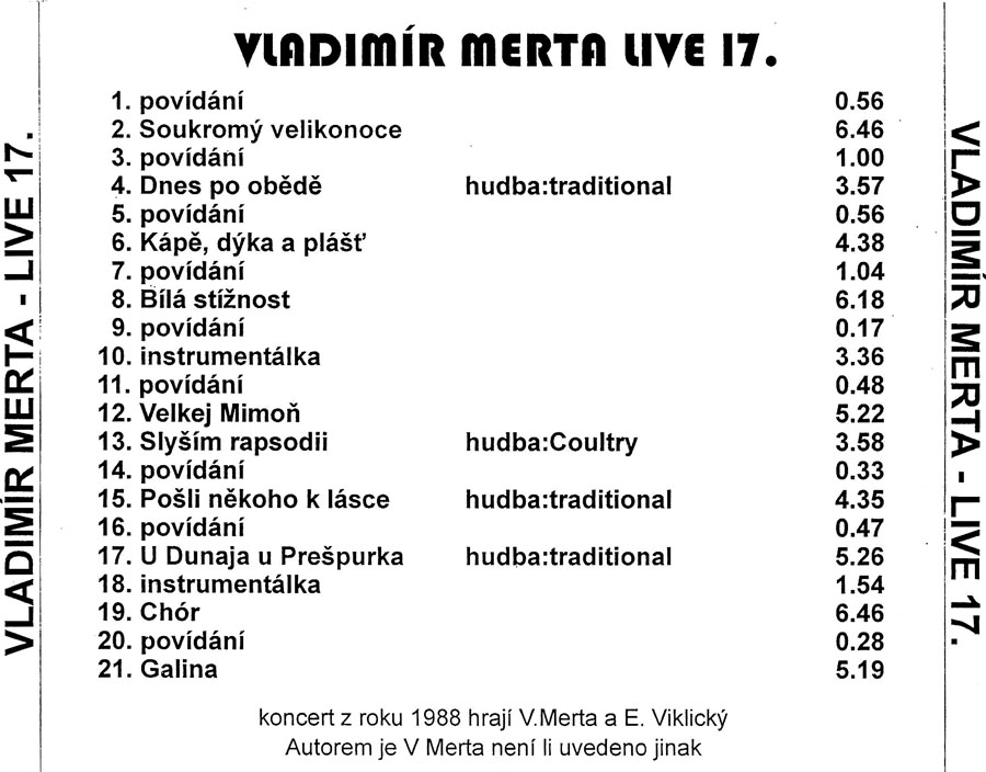 VLADIMÍR MERTA - LIVE 17