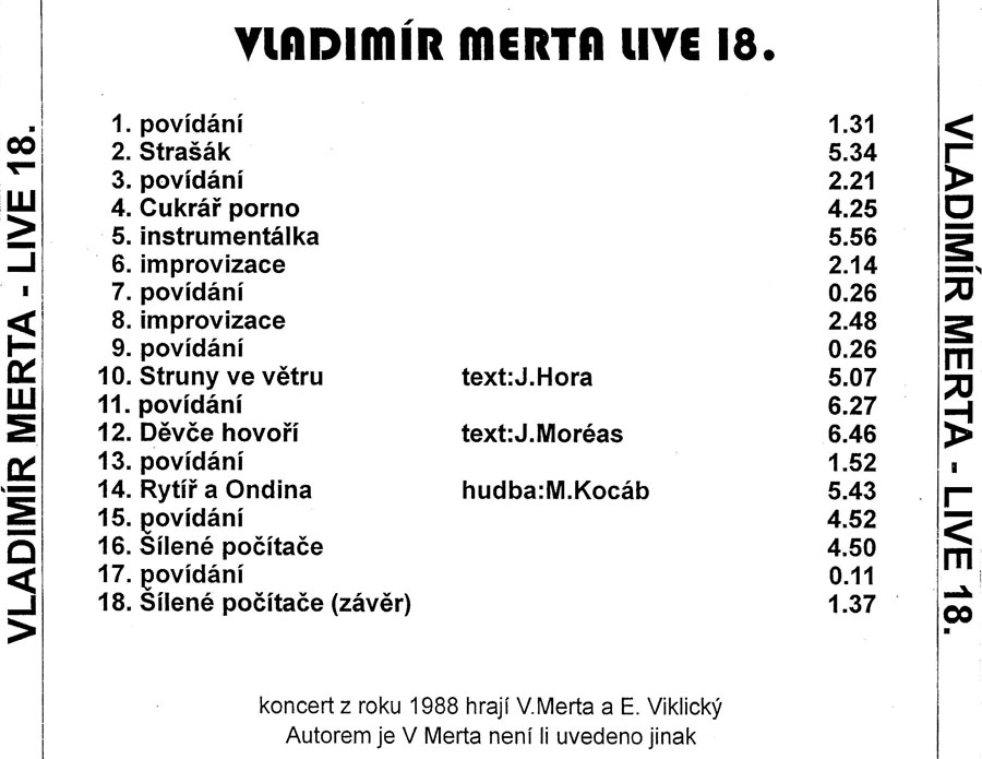 VLADIMÍR MERTA - LIVE 18