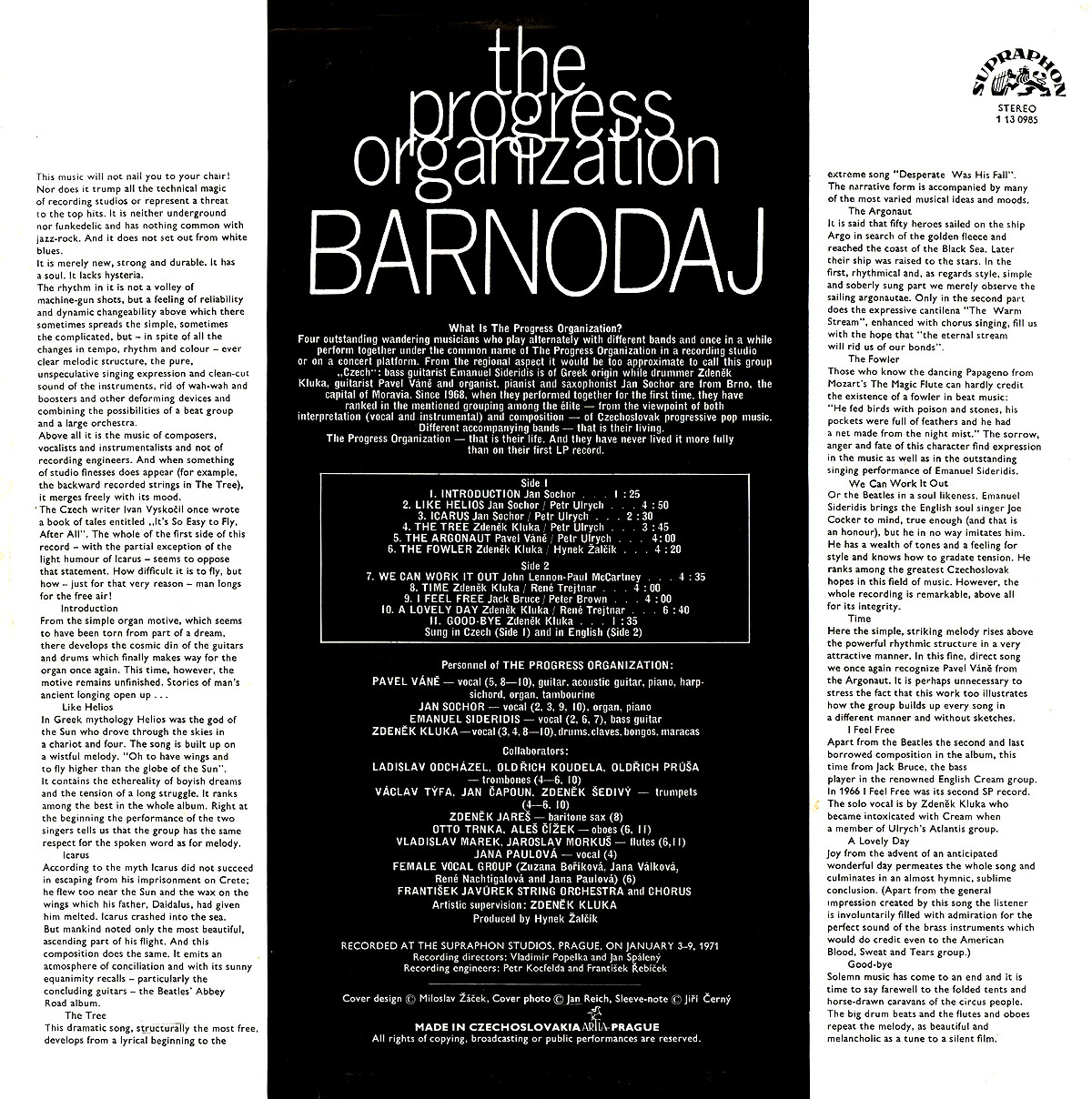THE PROGRESS ORGANIZATION - BARNODAJ ( ANGLICK VERZE ) 2
