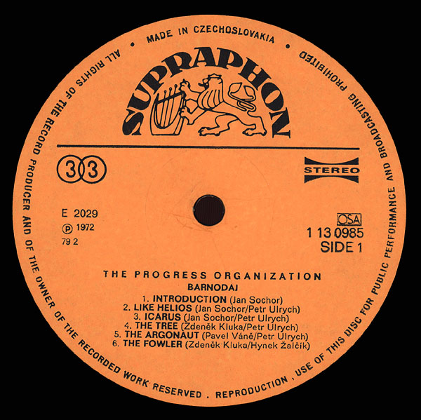 THE PROGRESS ORGANIZATION - BARNODAJ ( ANGLICK VERZE ) 3