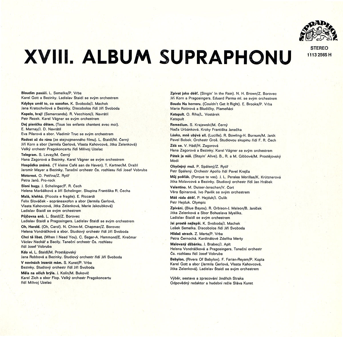 XVI. ALBUM SUPRAPHONU