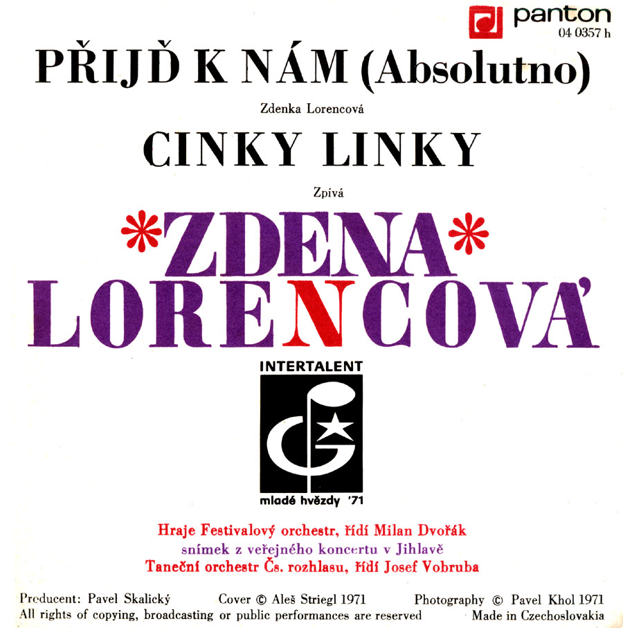LORENCOVÁ ZDENKA - Přijď k nám / Cinky Linky 2
