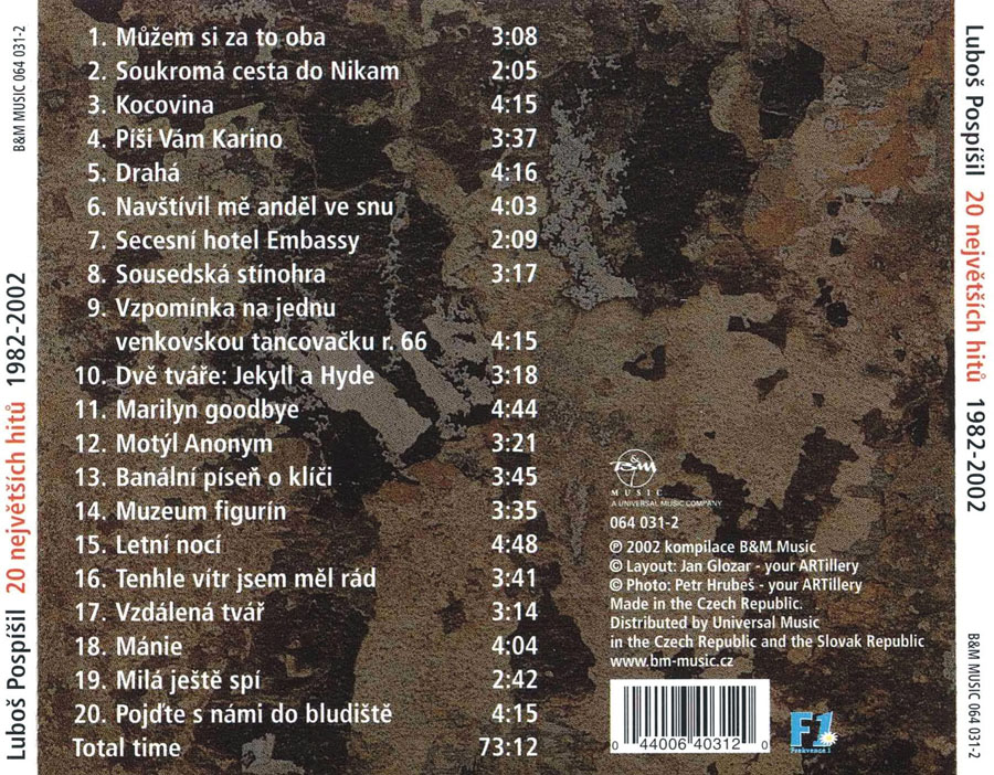 LUBO POSP͊IL - 20 NEJVTCH HIT 1982-2002