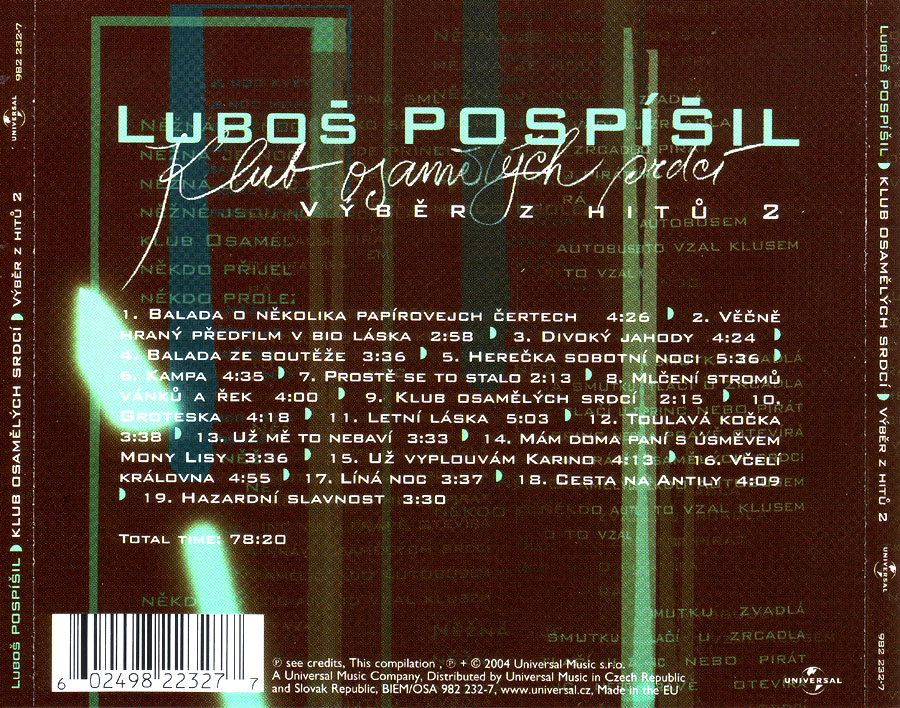 LUBO POSP͊IL - KLUB OSAMLCH SRDC