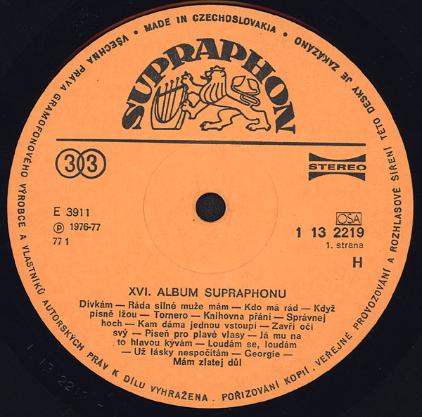 XVI. ALBUM SUPRAPHONU