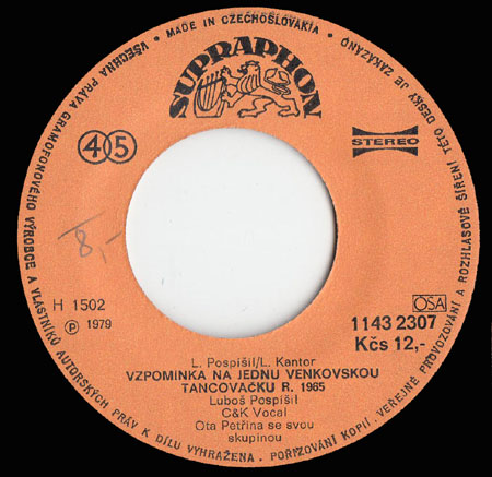 LUBO POSP͊IL - Hudba z roku nahlas / Vzpomnka na jednu venkovskou tancovaku r. 1965 4